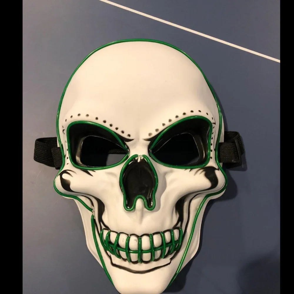 Scary Halloween Mask LED Light up, Great Costume for Parties and October Fest
